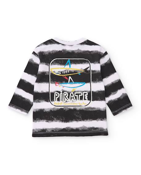 T-shirt en maille pour garçon avec motif pirate Noir 2 - vertbaudet enfant 