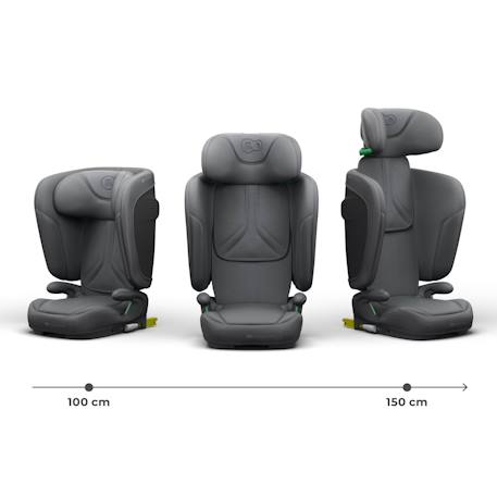 Siège auto Kinderkraft UNITY 2 I-Size 100-150 cm isofix pliable dossier inclinable + organisateur voiture Bleu+Gris+Vert 12 - vertbaudet enfant 