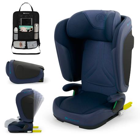 Siège auto Kinderkraft UNITY 2 I-Size 100-150 cm isofix pliable dossier inclinable + organisateur voiture Bleu+Gris+Vert 1 - vertbaudet enfant 