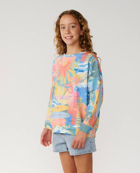 Sweat surf side relaxed fille Multico 2 - vertbaudet enfant 