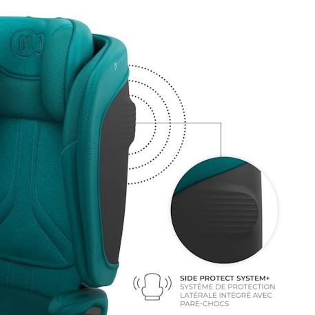 Siège auto Kinderkraft UNITY 2 I-Size 100-150 cm isofix pliable dossier inclinable + organisateur voiture Bleu+Gris+Vert 17 - vertbaudet enfant 
