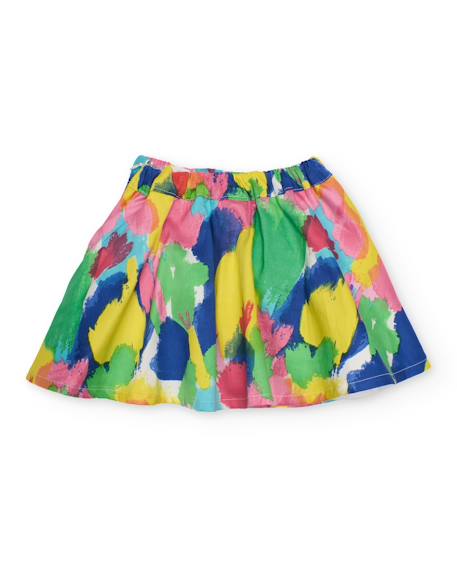 Jupe pour fille en toile avec imprimé tacheté Vert 2 - vertbaudet enfant 