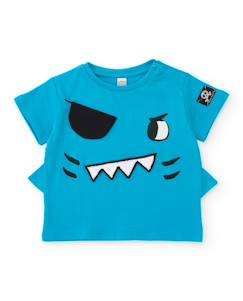 -T-shirt en maille pour garçon avec ailettes latérales