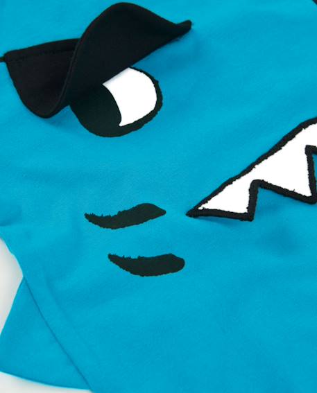T-shirt en maille pour garçon avec ailettes latérales Bleu 4 - vertbaudet enfant 