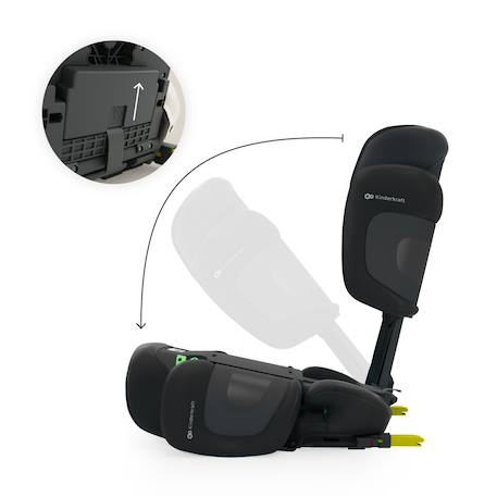 Siège auto Kinderkraft XPAND 2 PRO i-Size 100-150 cm duo expand largeur hauteur + organisateur voiture Beige+Gris+Noir+Vert 17 - vertbaudet enfant 