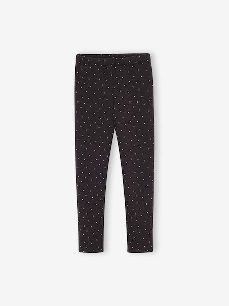 Lot 2 Leggings fille doublés maille polaire anthracite+prune 4 - vertbaudet enfant 