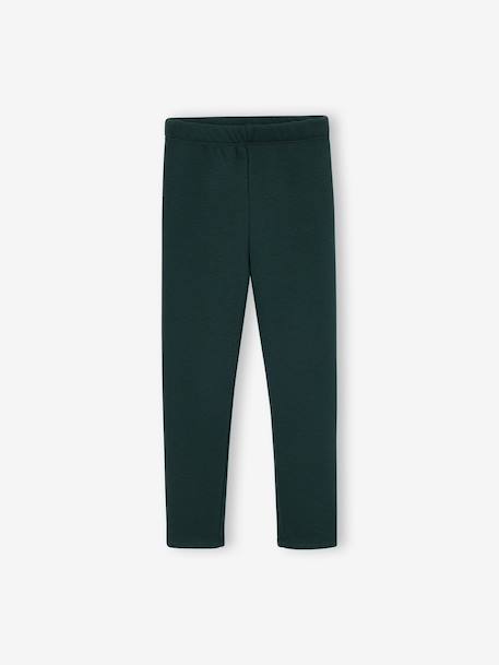 Lot 2 Leggings fille doublés maille polaire anthracite+prune 3 - vertbaudet enfant 