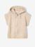 Gilet sans manches fille à capuche zippé beige 1 - vertbaudet enfant 