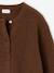 Gilet fille manches longues chocolat+vieux rose 3 - vertbaudet enfant 