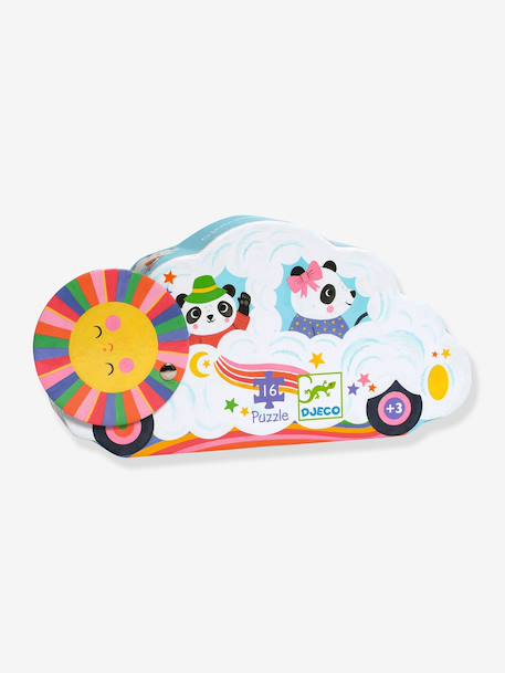 Puzzle 16 pièces voiture nuage multicolore 1 - vertbaudet enfant 
