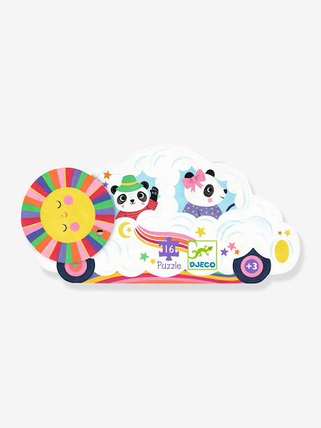 Puzzle 16 pièces voiture nuage multicolore 2 - vertbaudet enfant 