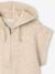 Gilet sans manches fille à capuche zippé beige 3 - vertbaudet enfant 