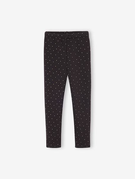 Lot 2 Leggings fille doublés maille polaire anthracite+prune 2 - vertbaudet enfant 
