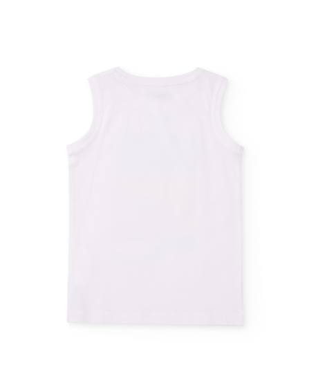 T-shirt garçon en maille d’inspiration skater Blanc 2 - vertbaudet enfant 