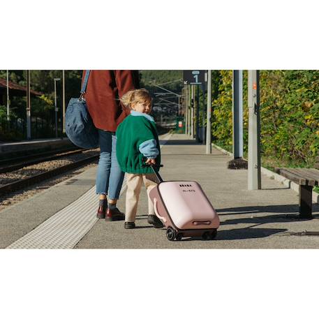 Valise enfant avec assise de voyage Guimauve+Vert bleu 2 - vertbaudet enfant 