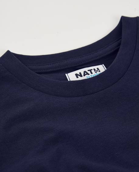 T-shirt garçon en maille avec détail palmier Bleu 3 - vertbaudet enfant 