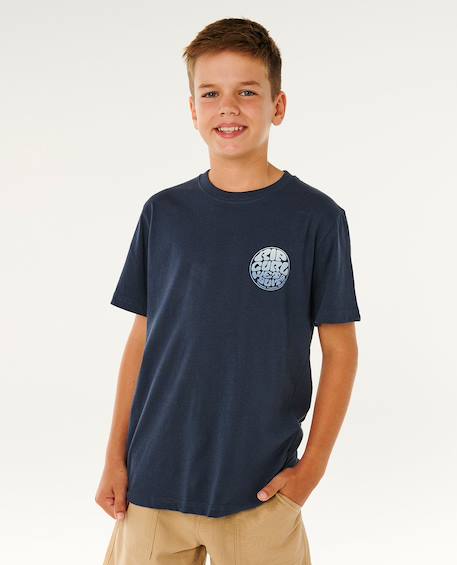 T-shirt à manches courtes wetsuit icons enfant Black+Dark navy+Ochre+Wave pool 12 - vertbaudet enfant 