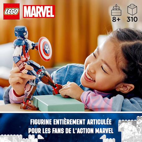 Marvel figurine de captain america 76258 Multicolore 1 - vertbaudet enfant 