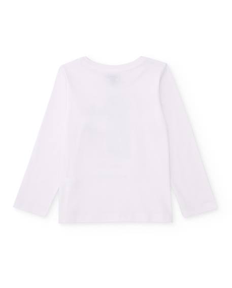 T-shirt garçon en maille d’inspiration urbaine Blanc 2 - vertbaudet enfant 