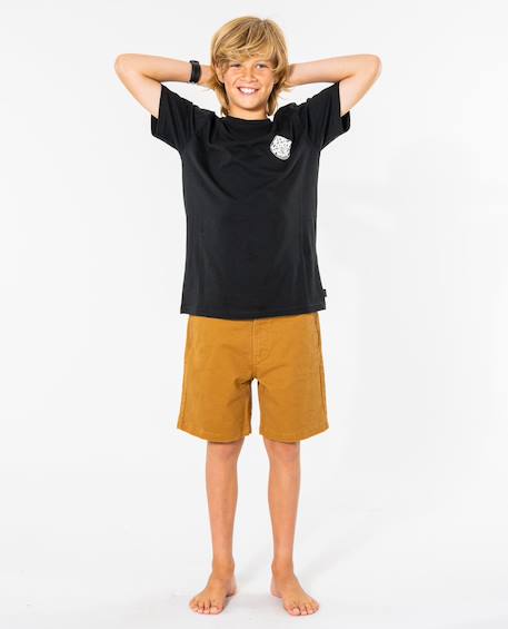 T-shirt à manches courtes wetsuit icons enfant Black+Dark navy+Ochre+Wave pool 5 - vertbaudet enfant 
