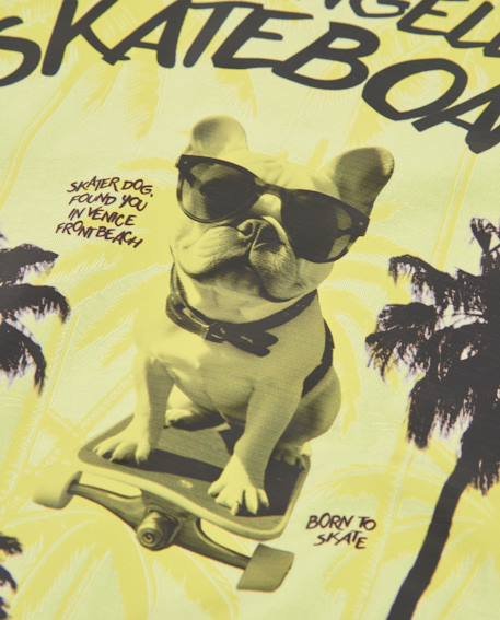 T-shirt garçon en maille de style californien Vert 3 - vertbaudet enfant 