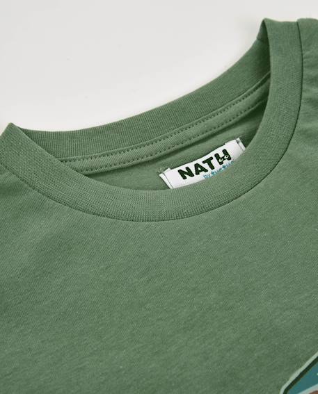 T-shirt garçon en maille avec patchs graphiques Vert 3 - vertbaudet enfant 
