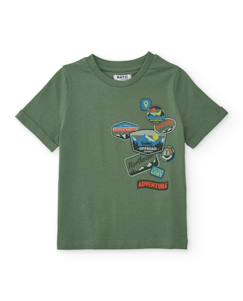 Garçon-T-shirt, polo, sous-pull-T-shirt-T-shirt garçon en maille avec patchs graphiques