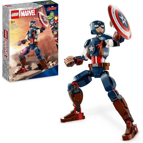 Marvel figurine de captain america 76258 Multicolore 2 - vertbaudet enfant 