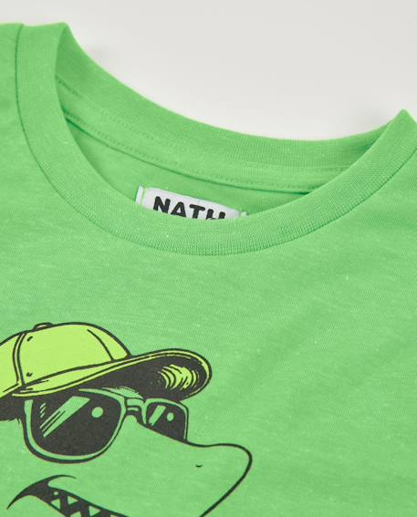 T-shirt garçon en maille avec requin dj Vert 3 - vertbaudet enfant 