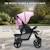 Poussette cadix Huile+Noir+Rose 12 - vertbaudet enfant 