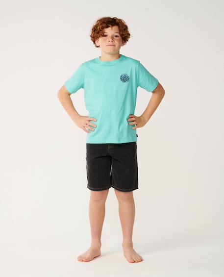 T-shirt à manches courtes wetsuit icons enfant Black+Dark navy+Ochre+Wave pool 22 - vertbaudet enfant 
