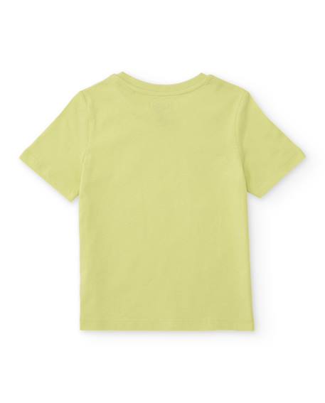 T-shirt garçon en maille de style californien Vert 2 - vertbaudet enfant 