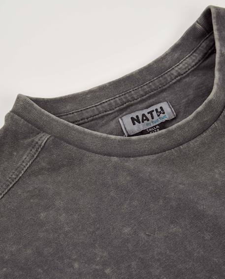 T-shirt garçon en maille effet délavé Gris 3 - vertbaudet enfant 