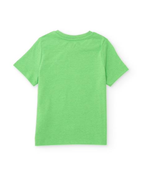 T-shirt garçon en maille avec requin dj Vert 2 - vertbaudet enfant 