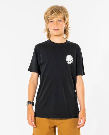 T-shirt à manches courtes wetsuit icons enfant Black+Dark navy+Ochre+Wave pool 2 - vertbaudet enfant 