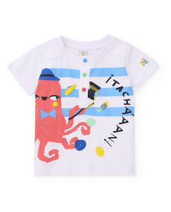 T-shirt garçon en maille à motif rayé  - vertbaudet enfant