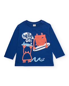 Garçon-T-shirt, polo, sous-pull-T-shirt-T-shirt pour garçon en maille avec imprimé de crabes