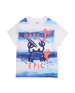 -T-shirt pour garçon en maille avec motif frontal amusant