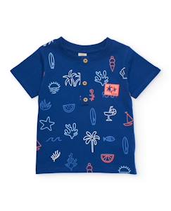 Garçon-T-shirt, polo, sous-pull-T-shirt-T-shirt pour garçon en maille avec patte de boutonnage sur le devant