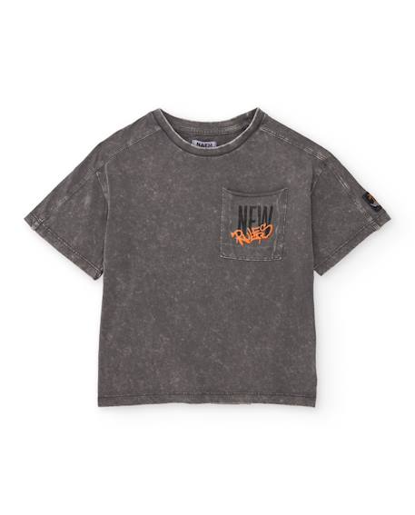 Garçon-T-shirt garçon en maille effet délavé