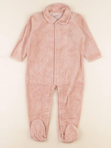 Pyjama velours - 24 mois Rose 1 - vertbaudet enfant 