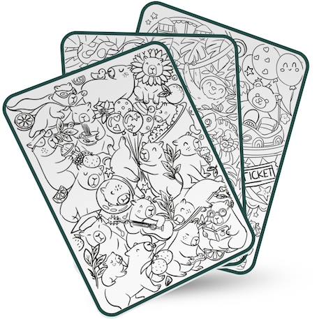 Tablette lumineuse avec dessins à décalquer kidydraw meli-melo Bleu+Vert d'eau+Vert foncé+Vert menthe 17 - vertbaudet enfant 