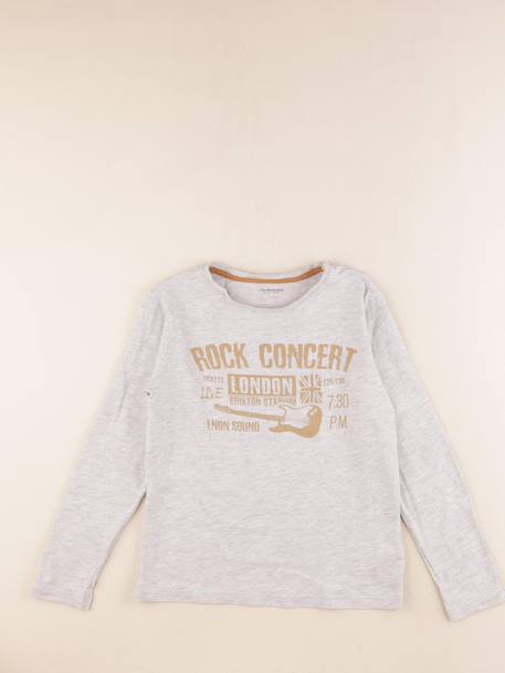 Tee-shirt - 10 ans Gris 1 - vertbaudet enfant 