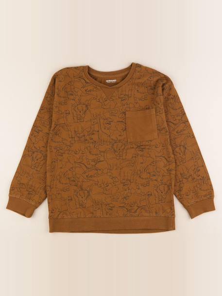 Tee-shirt - 10 ans Marron 1 - vertbaudet enfant 