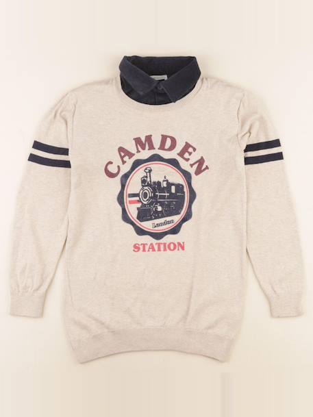 Pull - 10 ans Beige 1 - vertbaudet enfant 