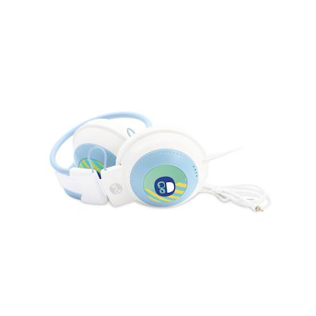 Casque audio soft bass sound - ajustable, pliable avec revêtement soft touch Bleu+Vert 2 - vertbaudet enfant 