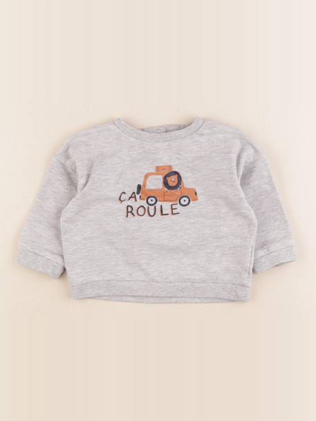 Sweat - 9 mois Gris 1 - vertbaudet enfant 