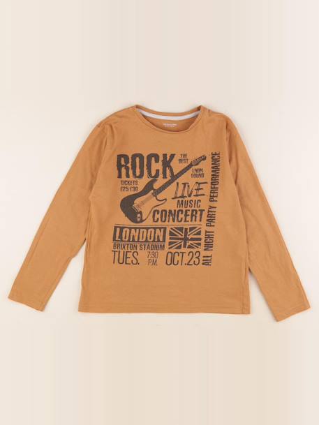 Tee-shirt - 10 ans Marron 1 - vertbaudet enfant 