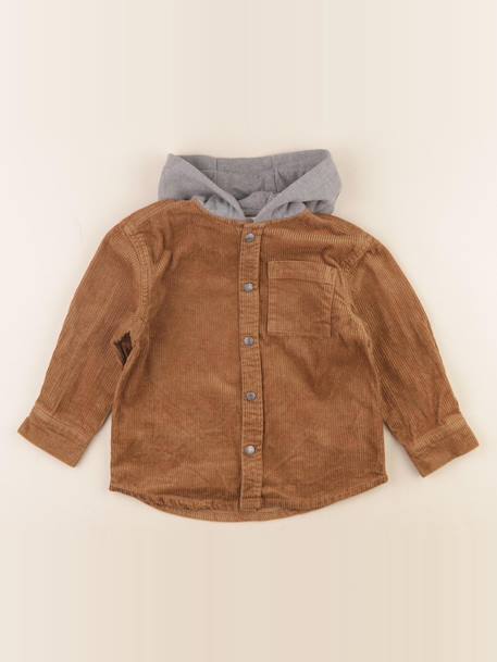 Chemise velours - 4 ans Marron 1 - vertbaudet enfant 