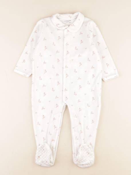 Pyjama velours - 24 mois Blanc 1 - vertbaudet enfant 